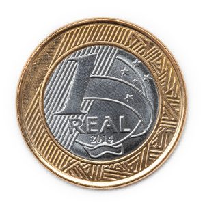 Moeda 1 Real Olimpíadas Natação - Flor de Cunho - Reverso