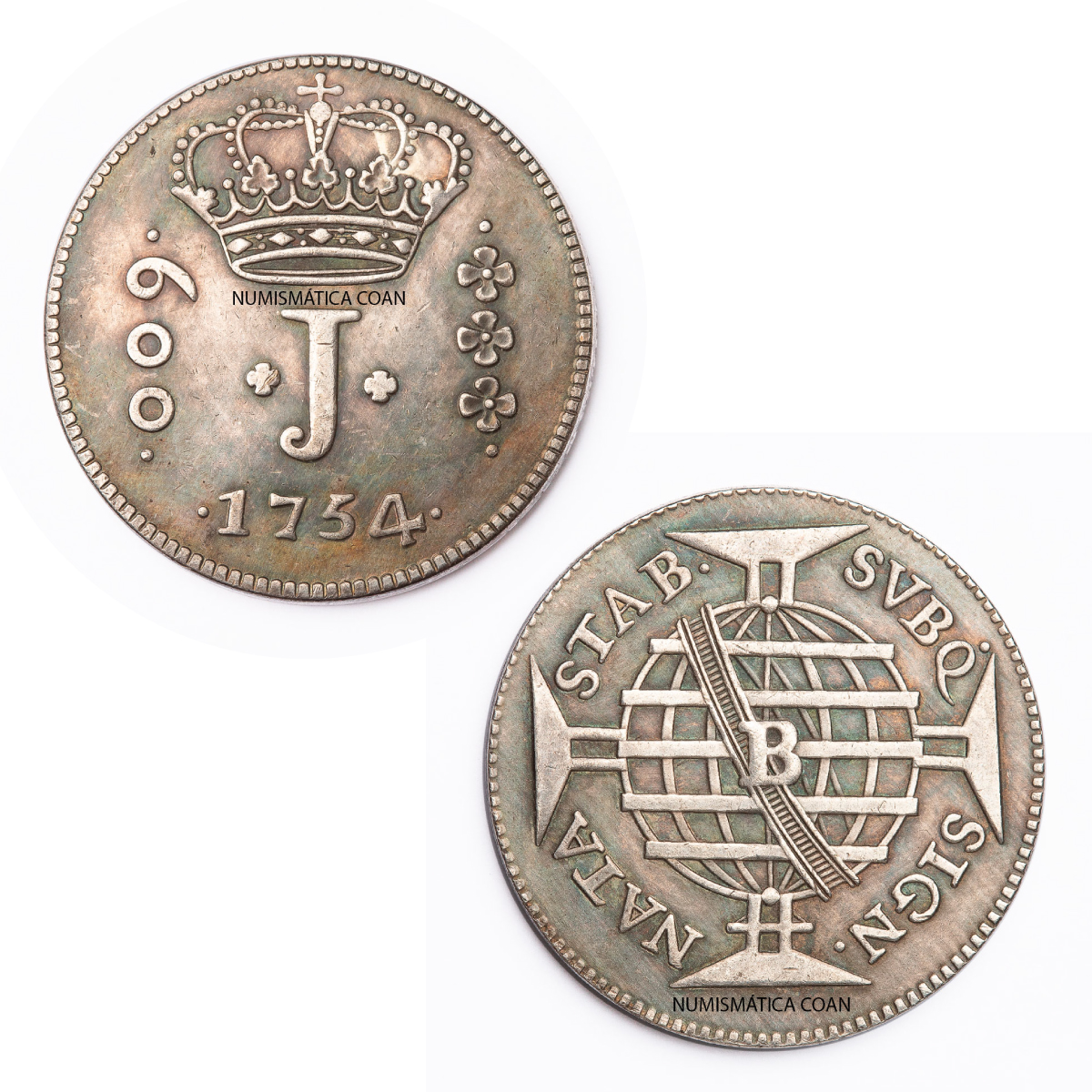 Moeda 600 R is 1754 B 36 1mm C pia Numism tica Coan