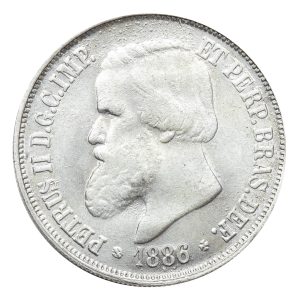 Moeda de 2000 Réis 1886 - Anverso