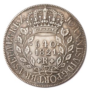 Moeda de 640 Réis 1821 - Anverso