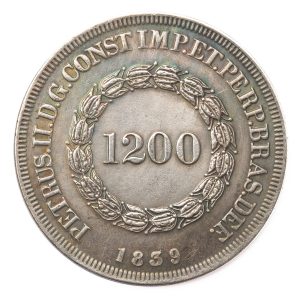 Moeda de 1200 Réis 1839 - Anverso