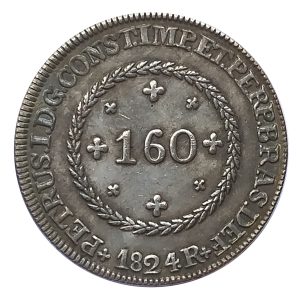 Moeda de 160 Réis 1824 - Anverso