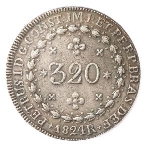 Moeda de 320 Réis 1824 - Anverso