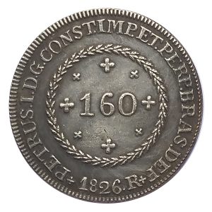 Moeda de 160 Réis 1826 - R - Anverso
