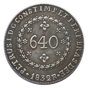 Moeda de 640 Réis 1832 - R - Anverso