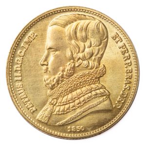Moeda de 10.000 Réis 1850 - Anverso