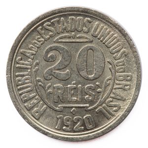 Moeda de 20 Réis 1920 - Anverso