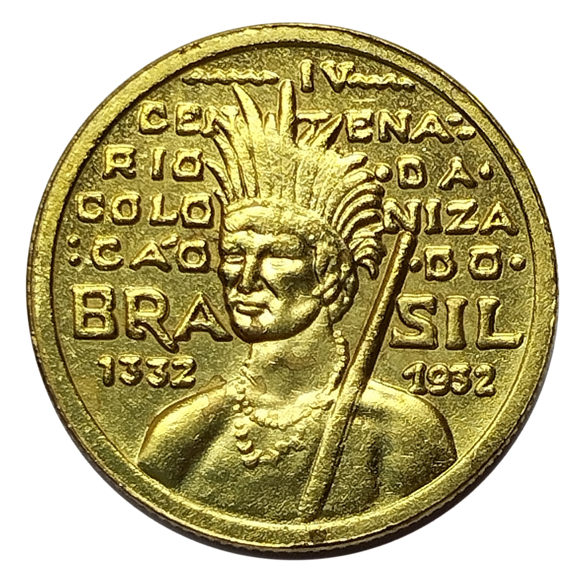 Moeda de 100 Réis 1932 - Vicentinas - Anverso