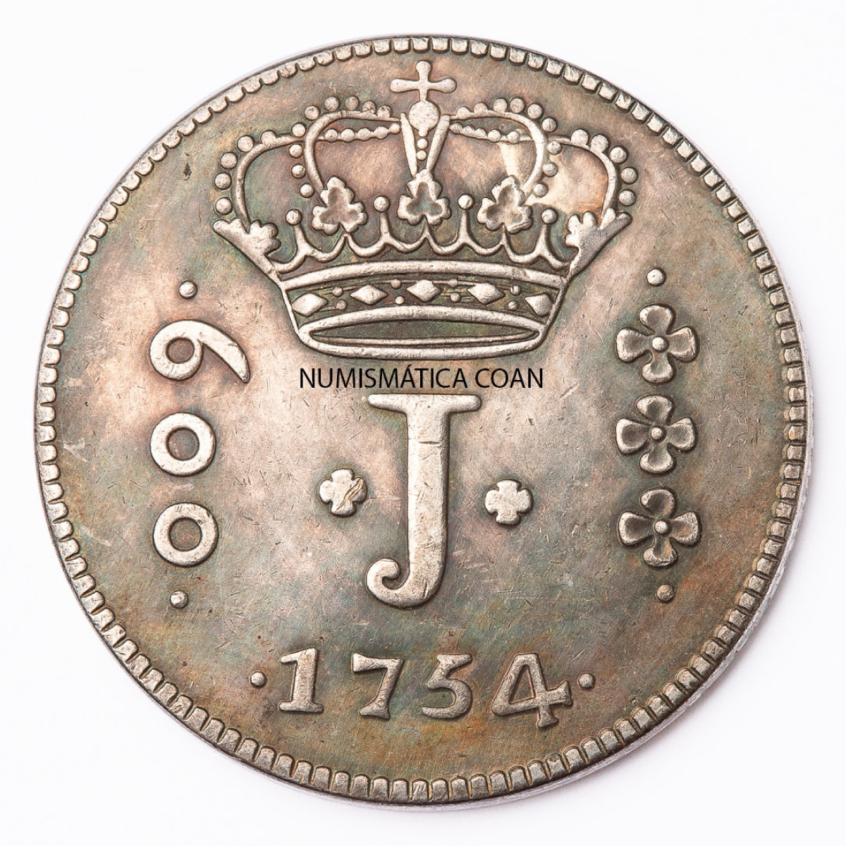 Moeda 600 R is 1754 B 36 1mm C pia Numism tica Coan