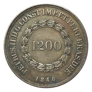 Moeda de 1200 Réis 1840 - Anverso