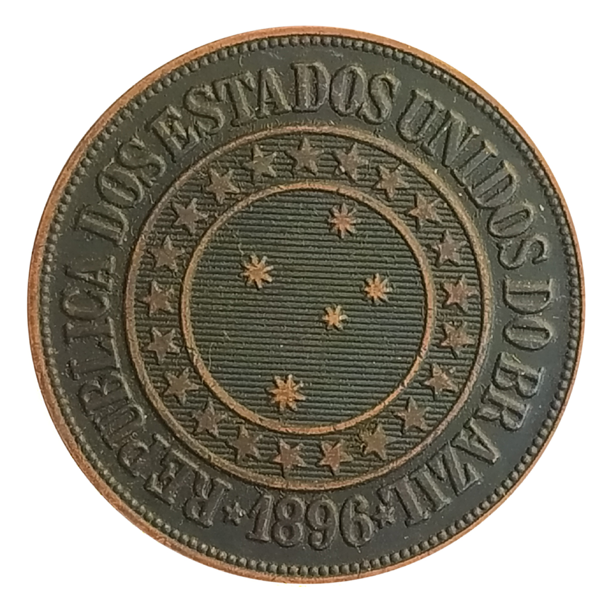 Moeda de 40 Réis 1896 - Anverso