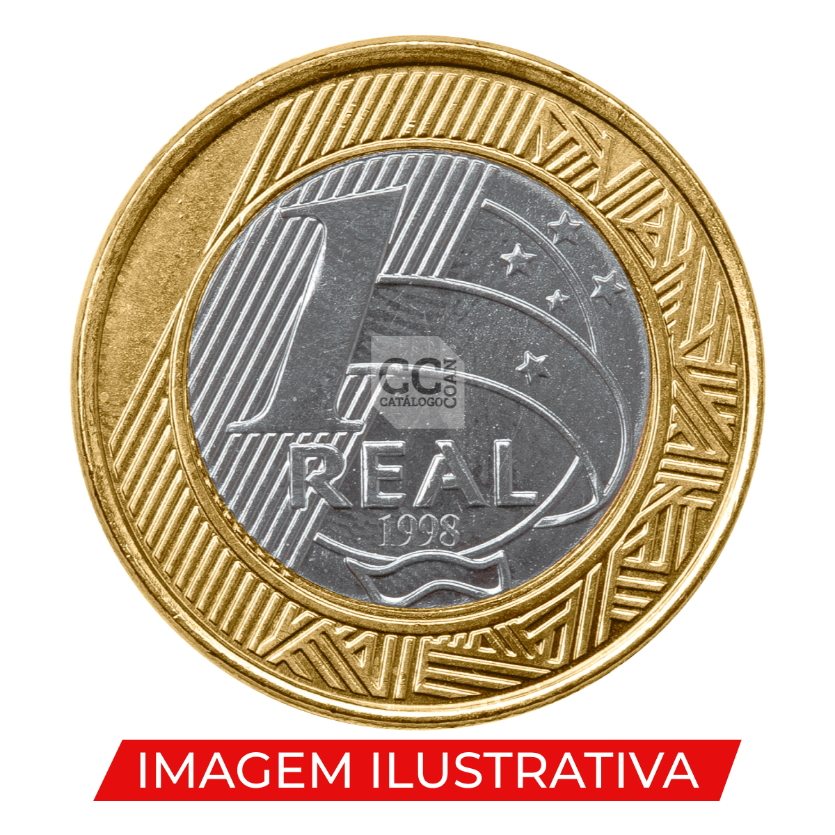 Moeda de 1 Real 1998 - MBC - Anverso