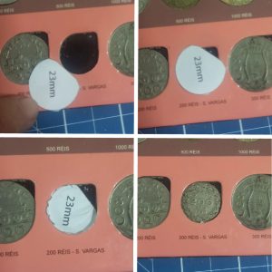 Variação para menos na moeda.