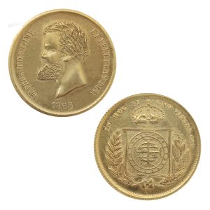 Moeda de 10000 reís de 1863 Dom Pedro II - Capa