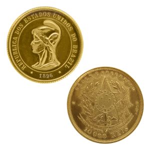 Moeda de 10000 Réis 1896 - ±22,5mm - NC - Cópia - capa