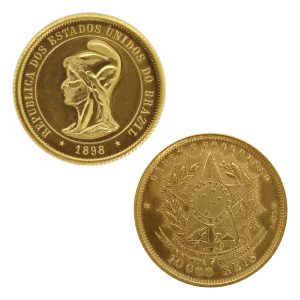 Moeda de 10000 Réis 1898 - ±22,5mm - NC - Cópia - capa