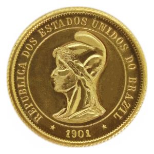 Moeda de 10000 Réis de 1901 República – ±22,5mm – NC – Cópia