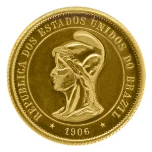 Moeda de 10000 Réis de 1906 República – ±22,5mm – NC – Cópia