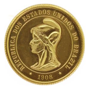 Moeda de 10000 Réis de 1908 República – ±22,5mm – NC – Cópia