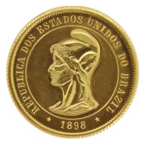 Moeda de 10000 Réis de 1898 República – ±22,5mm – NC – Cópia