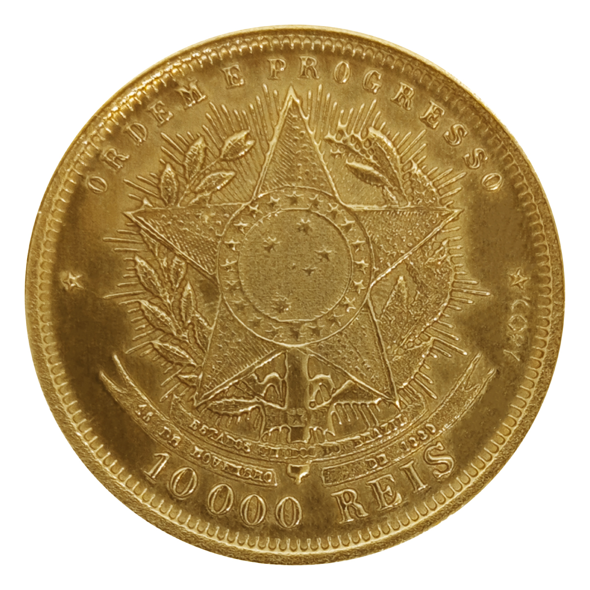 Moeda de 10000 Réis - ±22,5mm - NC - Cópia - Reverso