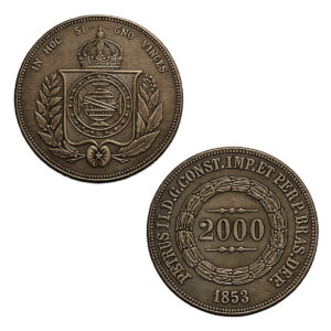 Moeda de 2000 reís de 1853