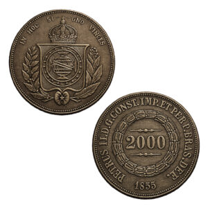 Moeda de 2000 reís de 1855