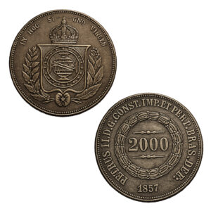 Moeda de 2000 reís de 1857