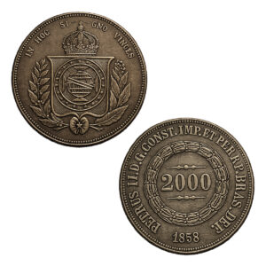 Moeda de 2000 reís de 1858