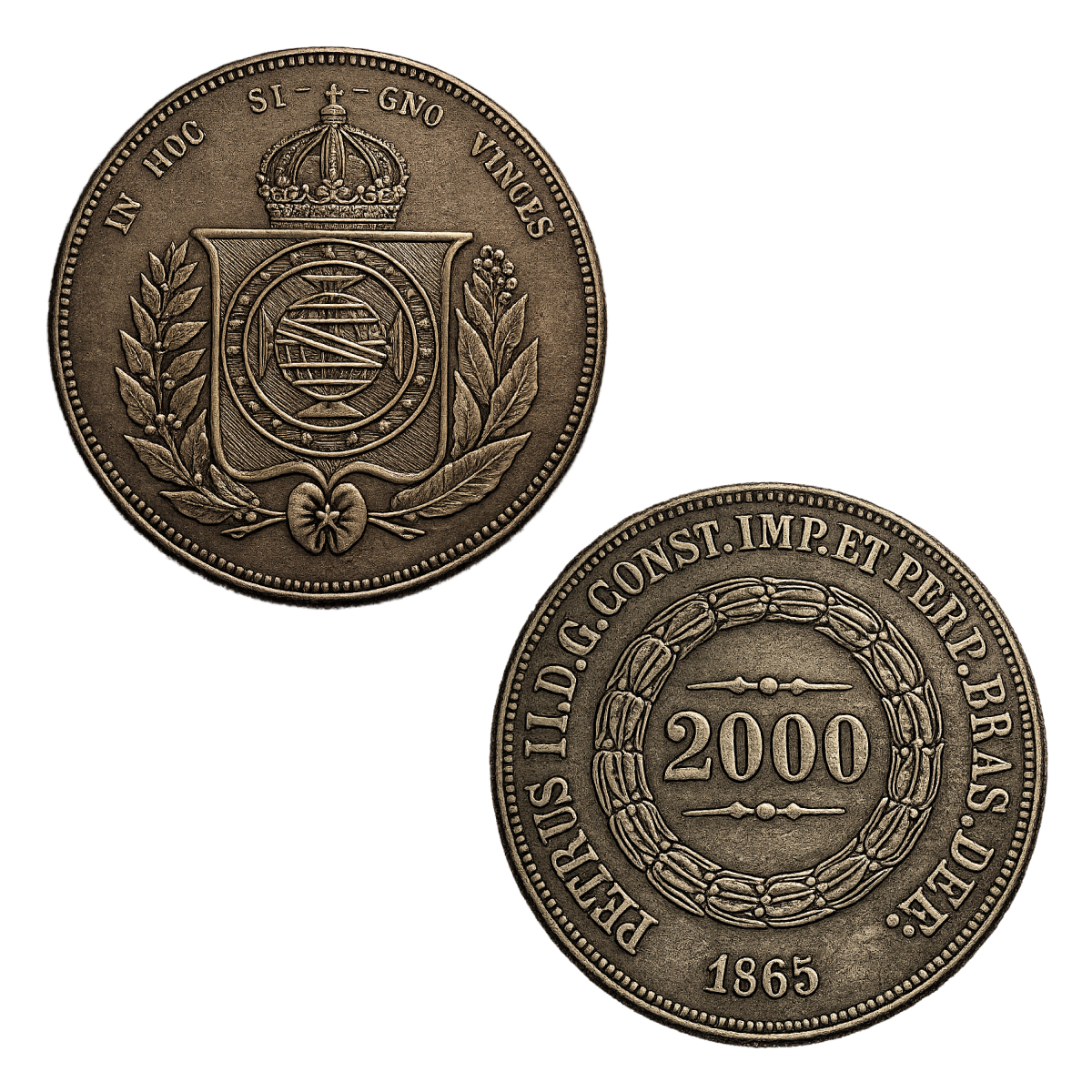 Moeda de 2000 reís de 1865