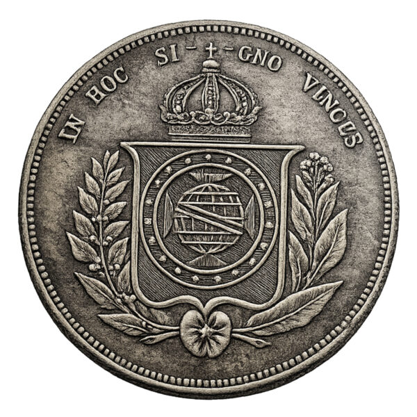 Moeda Rs 2$000 réis de 1859 37mm - Reverso