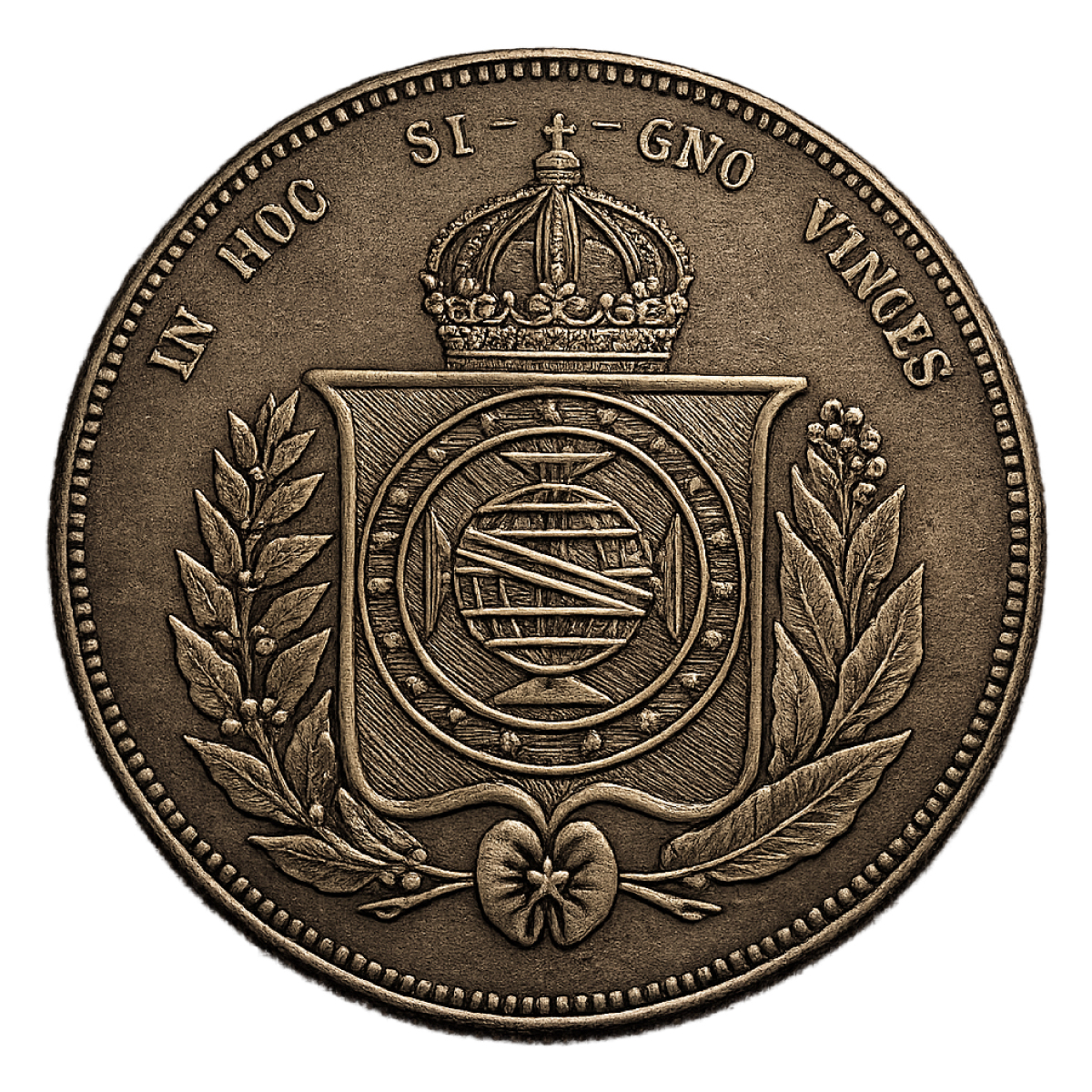 Moeda de 2000 reís de 1853 REVERSO