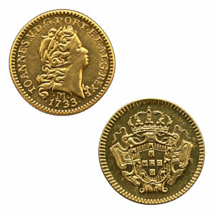 Moeda 800 Réis 1733- Minas - 16,0mm