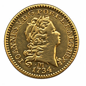 Moeda 800 Réis 1734 – M – 16,0mm – NC – Souvenir