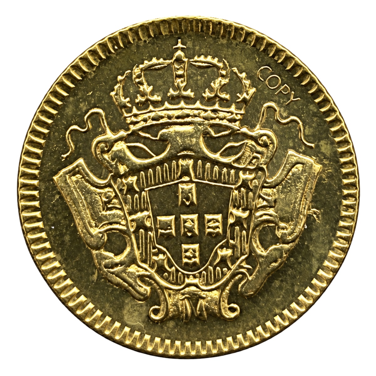 Moeda 800 Réis 1731 - Minas - 16,0mm - Reverso