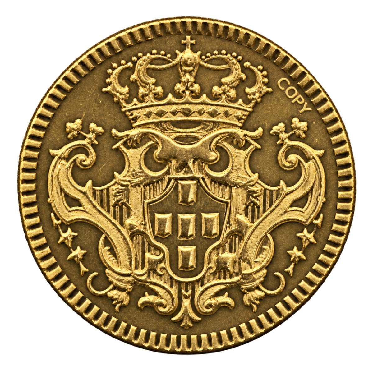 Moeda 800 Réis 1744 - B - 4° Tipo - 16,0mm - Reverso