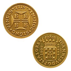 Moeda 1000 Réis 1720 - Bahia - 18,0mm