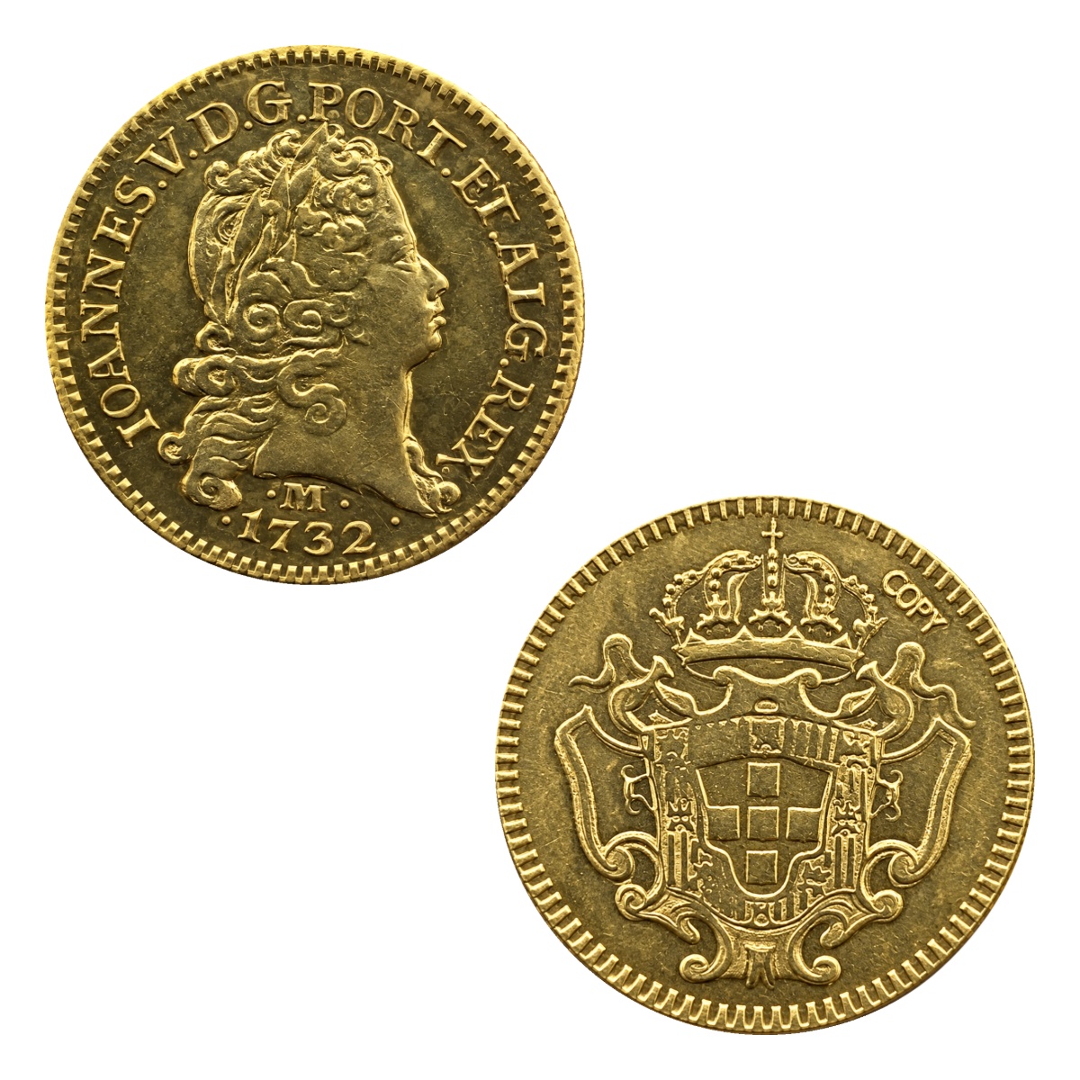 Moeda 1600 Réis 1732 - Minas Gerais - 20,0mm
