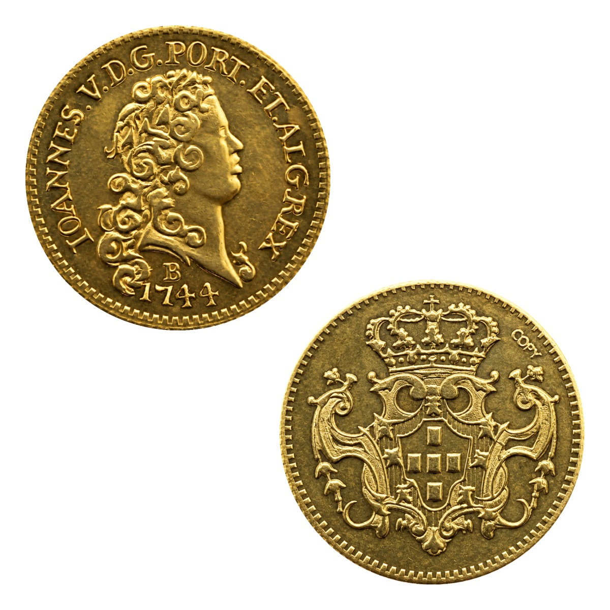 Moeda 1600 Réis 1744 - Bahia - 20,0mm