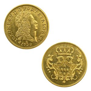 Moeda 3200 Réis 1729 - Bahia 4° Tipo D. João V - 25,0mm
