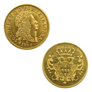 Moeda 3200 Réis 1749 - Bahia 4° Tipo D. João V - 25,0mm