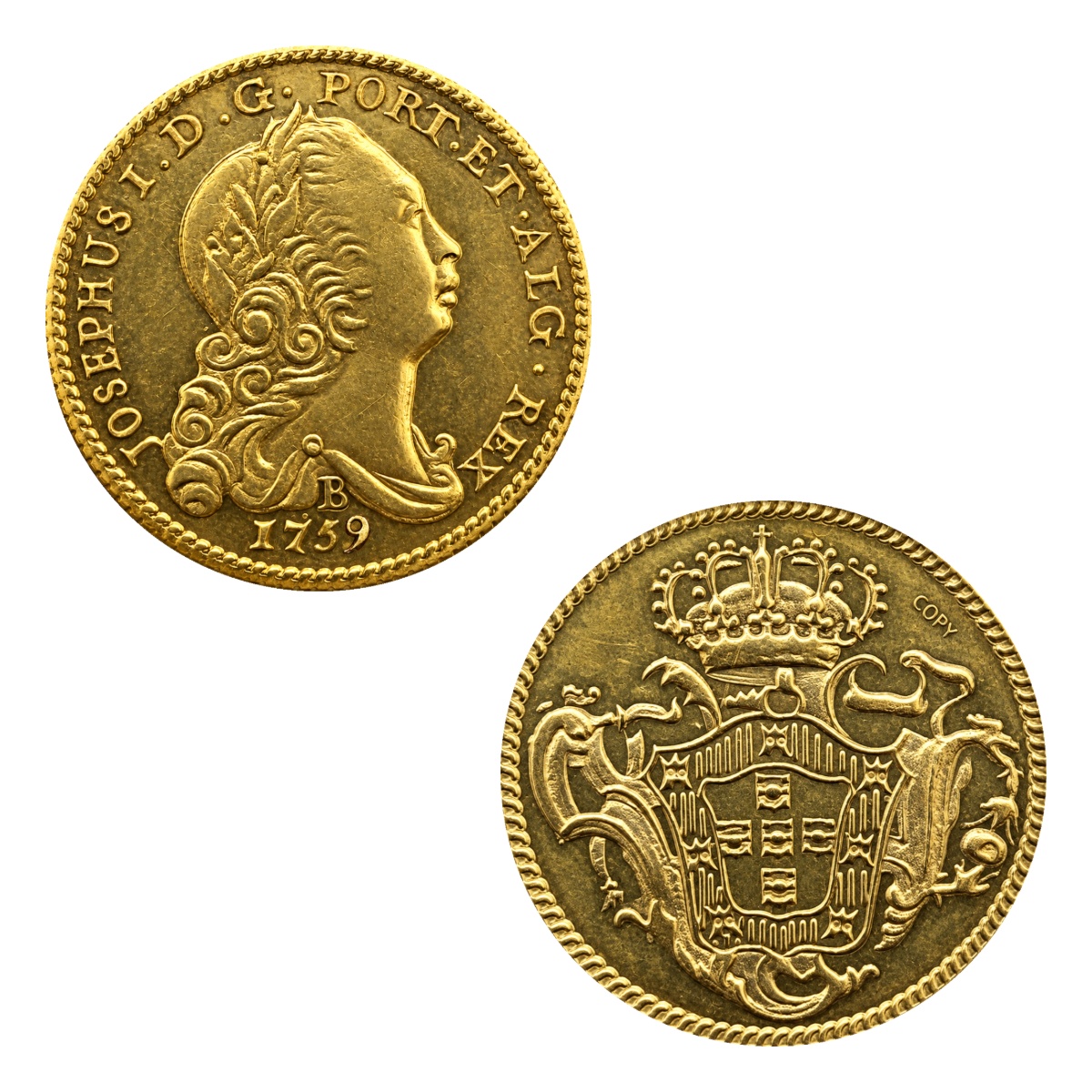 Moeda 1600 Réis 1759 - José I - Bahia
