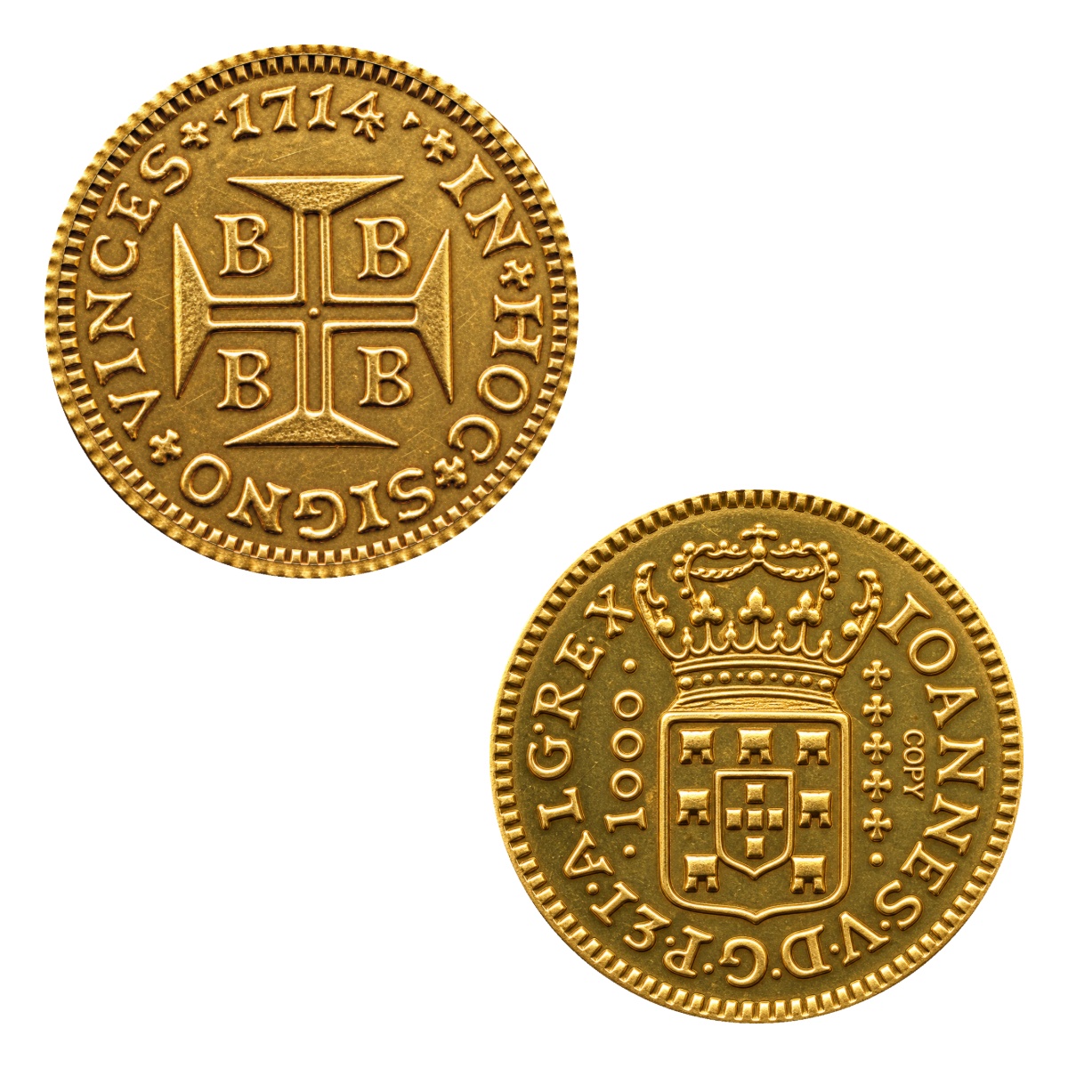 Moeda 1000 Réis 1714 - Bahia - 18,0mm