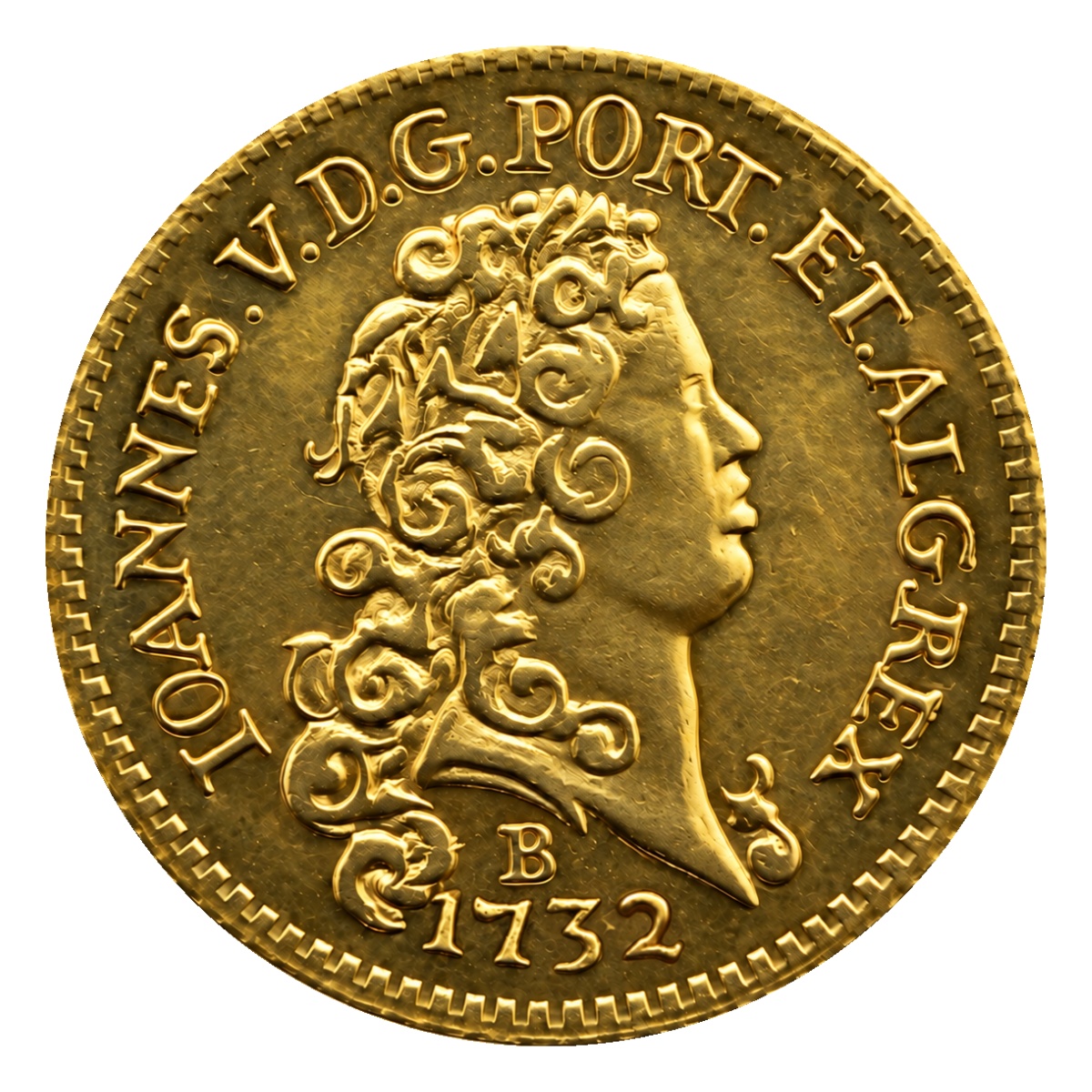 Moeda 1600 Réis 1732 - Bahia - 20,0mm - Anverso