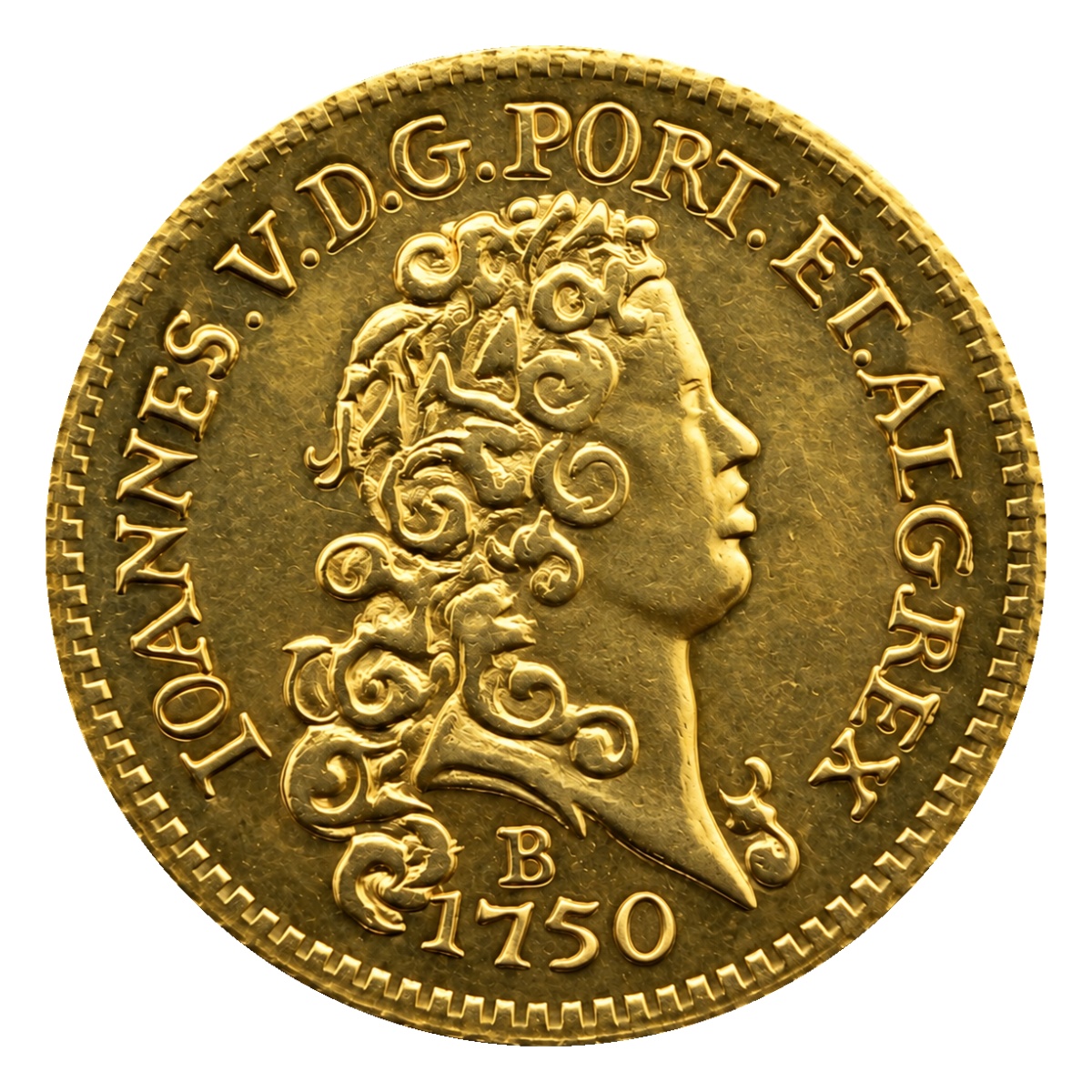 Moeda 1600 Réis 1750 - Bahia - 20,0mm - Anverso