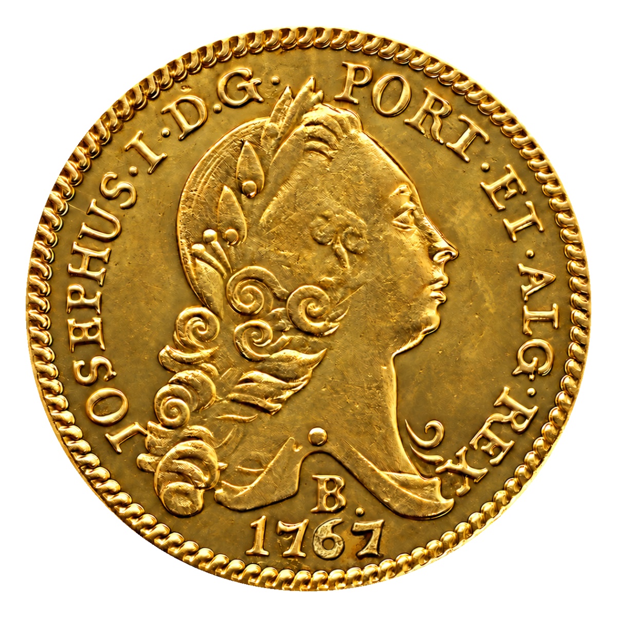 Moeda 3200 Réis 1767 - D. José I - B - Anverso