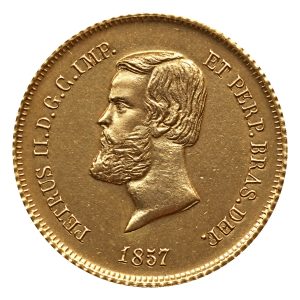 Moeda 5000 Réis 1857 – Coroa de Espinhos – ±19,0mm – NC – Souvenir