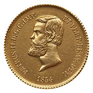 Moeda 5000 Réis 1854 – Coroa de Pérolas – ±19,0mm – NC – Souvenir