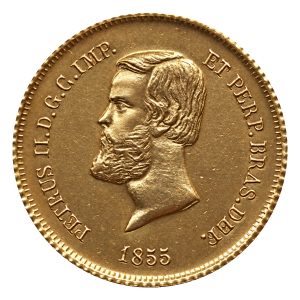 Moeda 5000 Réis 1855 – Coroa de Pérolas – ±19,0mm – NC – Souvenir