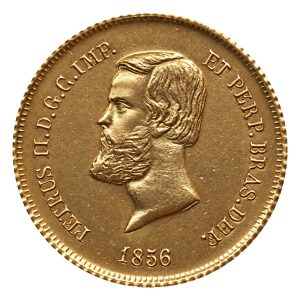 Moeda 5000 Réis 1856 – Coroa de Pérolas – ±19,0mm – NC – Souvenir